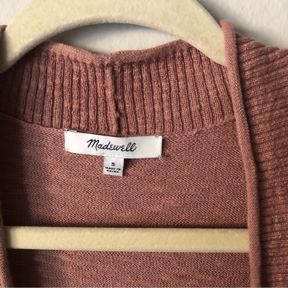 Madewell Light Open Pocket Cardigan in Pink S - Picture 6 of 11